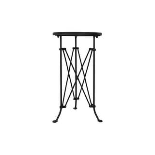 Round Metal Side Table with Claw Feet