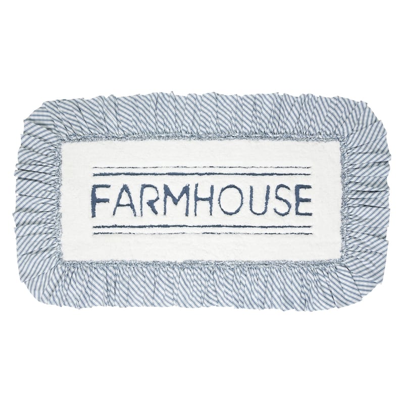 Sawyer Mill Blue Farmhouse Bathmat 27x48