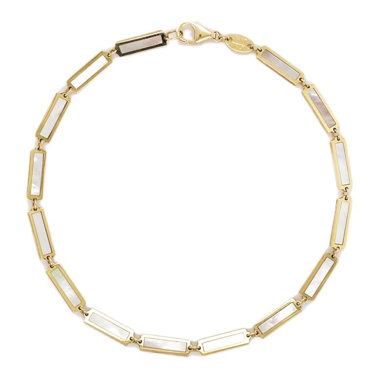 Joelle Collection Gemstone Inlay Stackable Bracelet 14K Gold - Amethyst, Turquoise, Malachite, Lapis