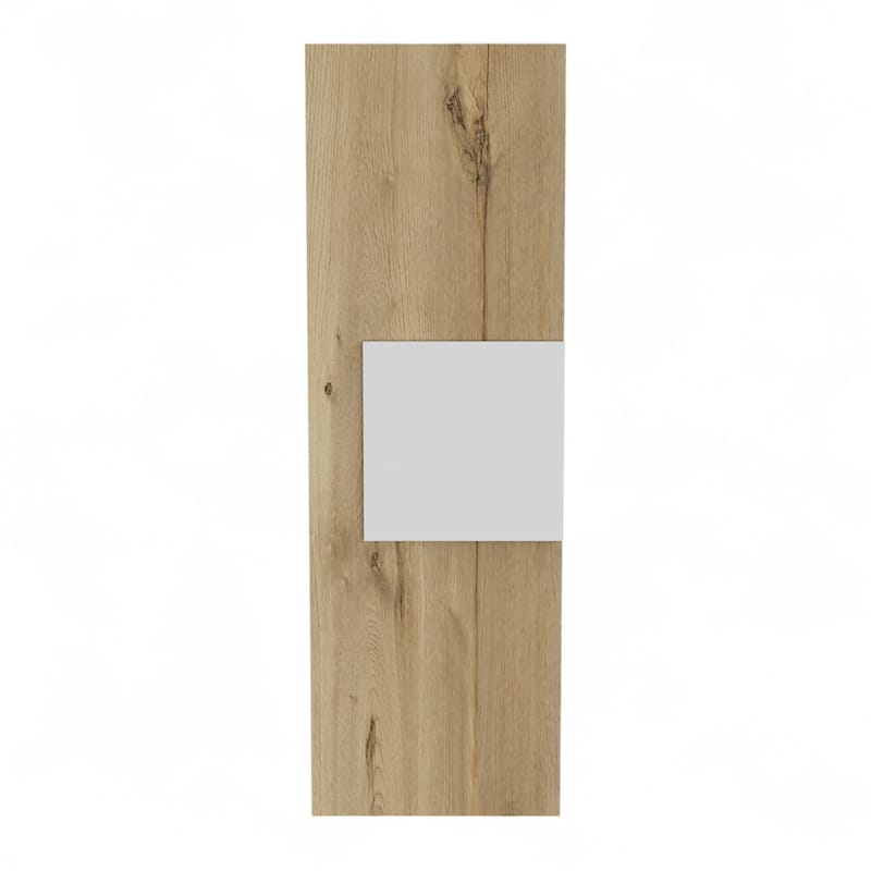 HomeRoots Light Oak and White Multi Purpose Vertical Hanging Cabinet