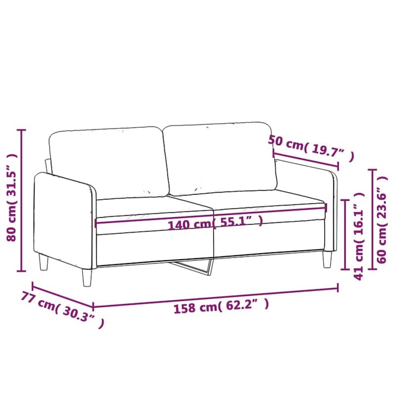vidaXL Sofa Chair Living Room Accent Upholstered Chair with Armrest Fabric