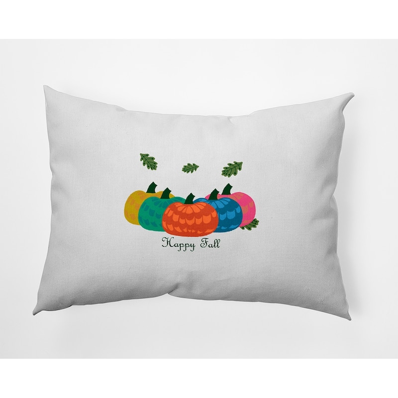 Happy Fall Pumpkins Accent Pillow - Harvest Orange - 14" x 20"