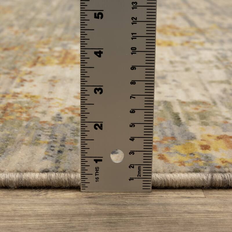 Style Haven Shiloh Mottled Abstract Beige/Gold Wool Blend Area Rug