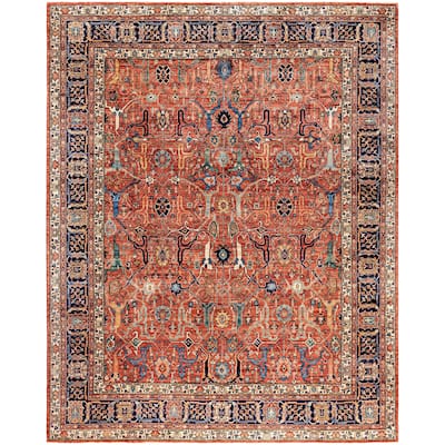 Serapi One-of-a-Kind Hand-Knotted Area Rug - Red - 7' 10" x 9' 9"