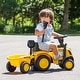 preview thumbnail 6 of 4, Kids Ride on Tractor Licensed Caterpillar Sliding Car with Shovel - Yellow & Black