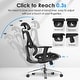 preview thumbnail 4 of 21, CabeVibe Ergonomic Home Office Desk Chair with 4 Angles Recline & 2D Headrest