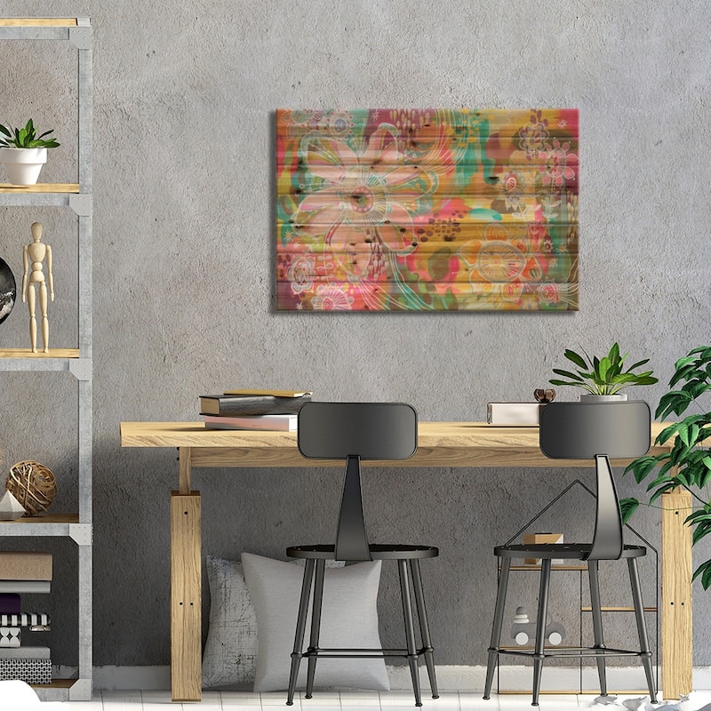 Swoon Print On Wood by Stephanie Corfee - Multi-Color