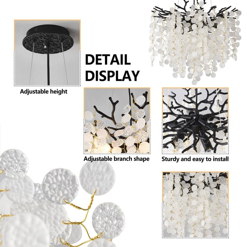 Modern Tree Branch Chandelier Crystal Pendannt Light Fixtures