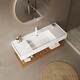 preview thumbnail 17 of 16, GDFStudio - Lede 30" Bathroom Vanity with Acrylic Integrated Basin, Striped Shelves Layer & Woodgrain Finish, WITHOUT Faucet