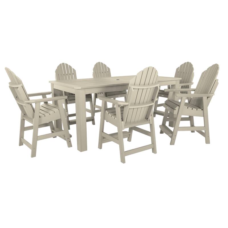 Hamilton Adirondack 7-Piece Outdoor Counter Height Dining Set - Whitewash