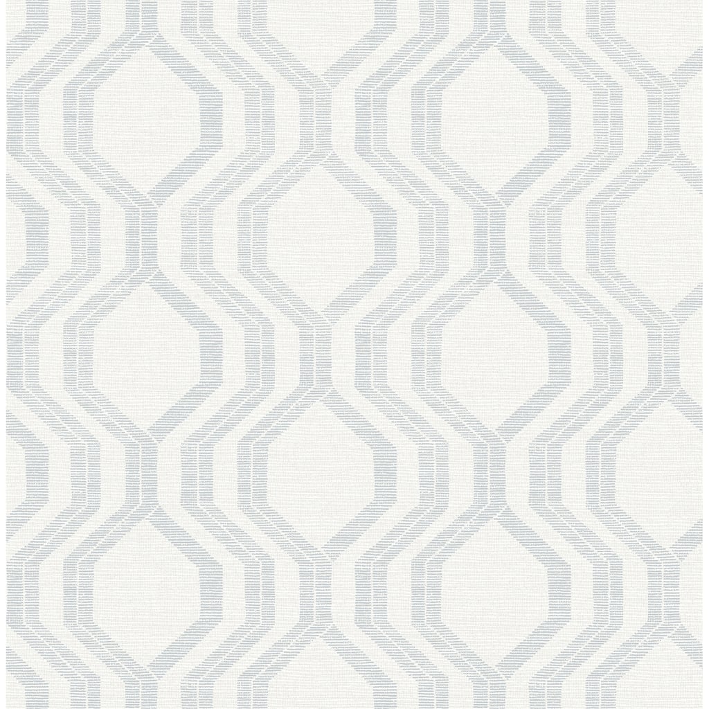 A-Street Prints Burton Silver Modern Ogee Wallpaper