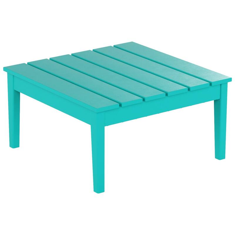 Polytrends Shoreside HDPE Eco-Friendly All Weather Square Modern 32" Conversation Table