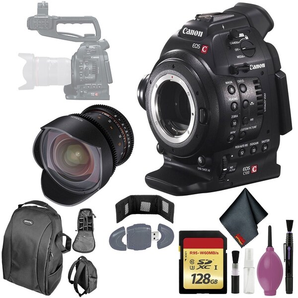 Shop Canon C100 EOS Camera CMOS AF - 128GB - Case ...