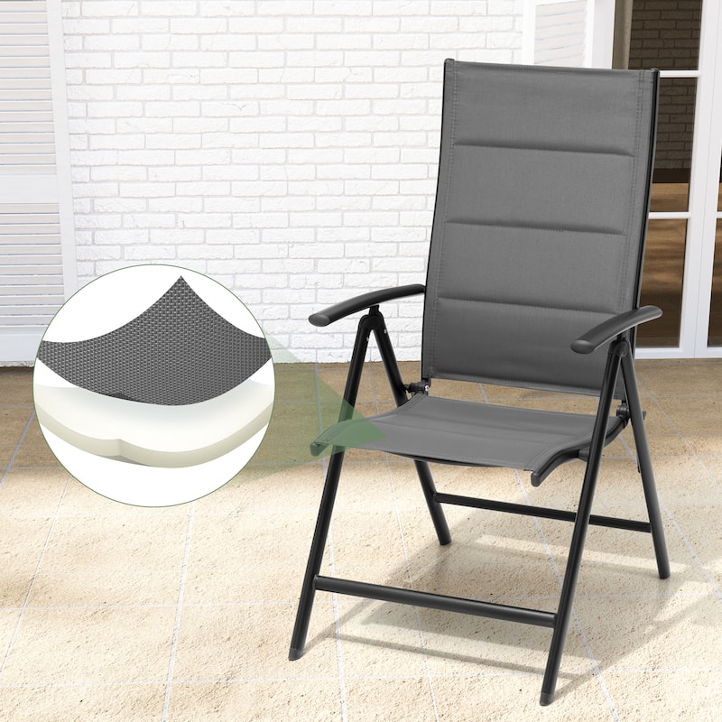 Outdoor 5/7/9-Piece Aluminum Patio Dining Set with Expandable Table and Folding Chairs