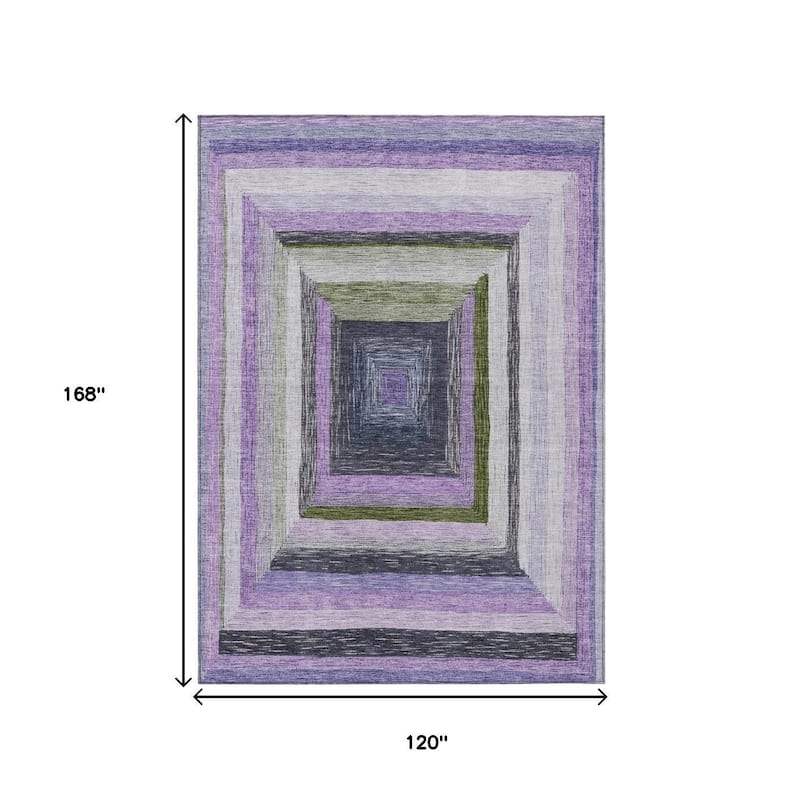 HomeRoots Geometric Transitional Rectangle Outdoor Rug