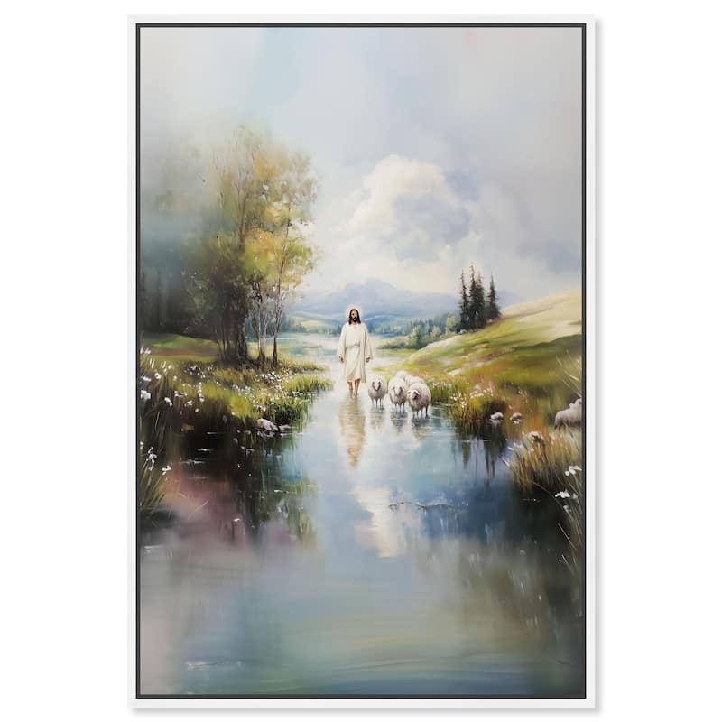 Caretaker's Calm Crossing II Canvas by Art Remedy - White - 16" x 24"