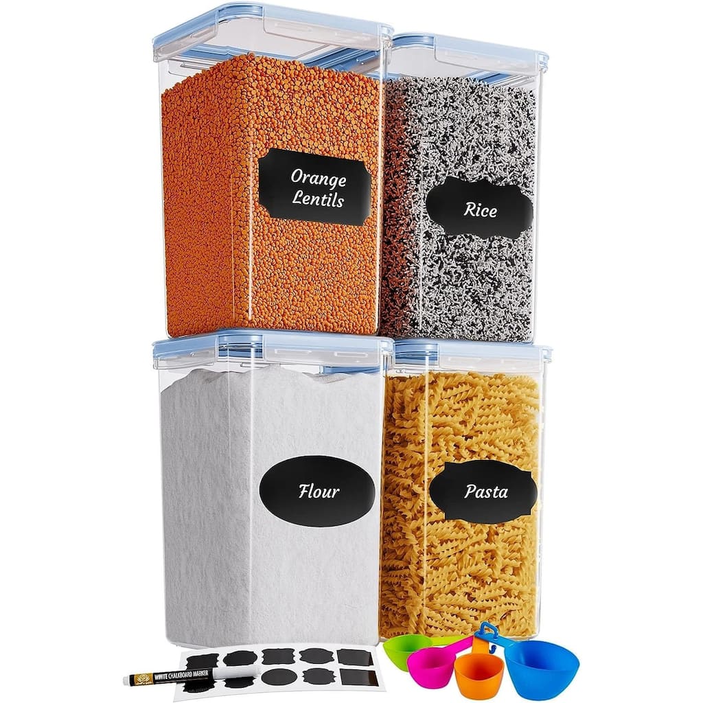 Food Storage Containers - Pantry Organization and Storage Great for Flour,Baking Supplies Airtight Kitchen Bulk Food Canisters