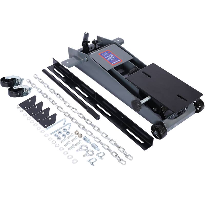 Hydraulic Transmission Jack 1/2 Ton Capacity Roll Under Service Floor Jack Low Profile 9.6" - 27.8" Height Range