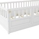 preview thumbnail 7 of 6, Twin Size Floor Bed with Super High Security Barrier,Door and Support Slat