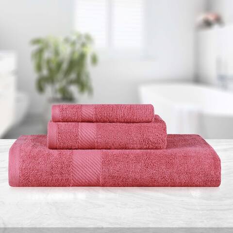 Luxury Egyptian Cotton Solid 3 Piece Bath Towel Set by Superior