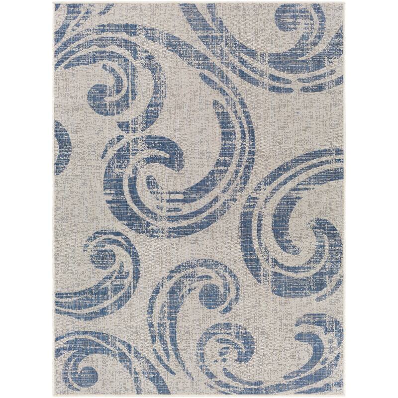 Kimarlee Indoor/ Oudoor Scroll Area Rug