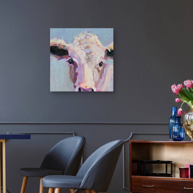 Happy Cow by Jennifer Stottle Taylor Canvas Art Print