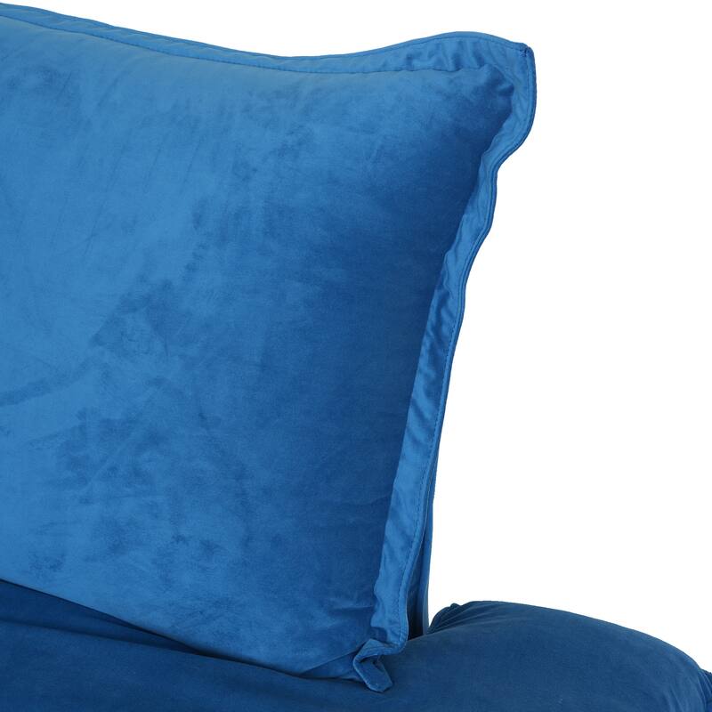 Modular Sectional Sofa Couches, 82.66" Velvet Loveseat Sofa with Ottoman