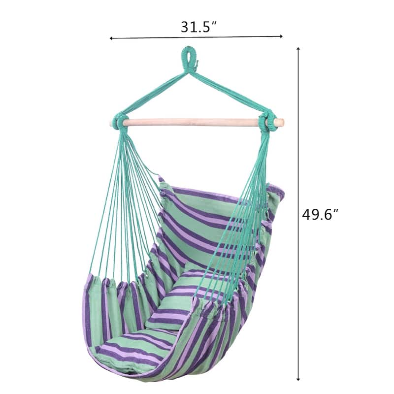 Outdoor/Indoor Distinctive Cotton Canvas Hanging Rope Chair