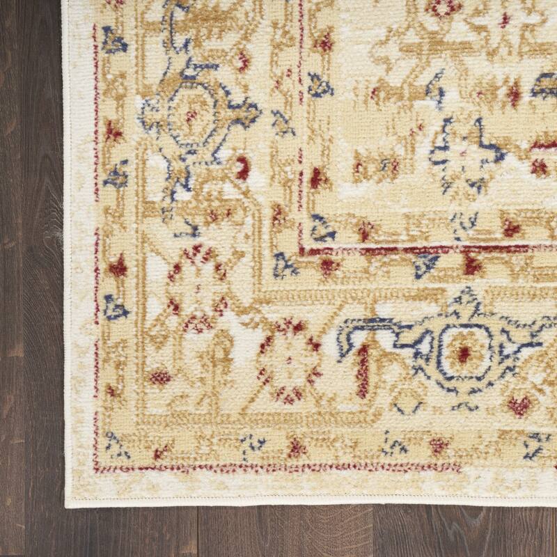 Lunaq Power Loomed Distressed Area Rug By HomeRoots