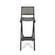 preview thumbnail 24 of 34, Polaris Outdoor 26" Square 3 Piece Wood and Wicker Bar Height Set by Christopher Knight Home