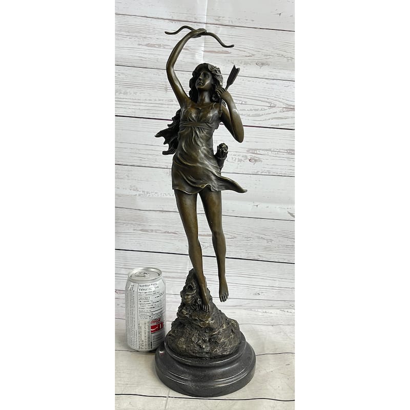Artemis Diana The Hunter By C. Mirval Bronze Sculpture Sculpture Figurine