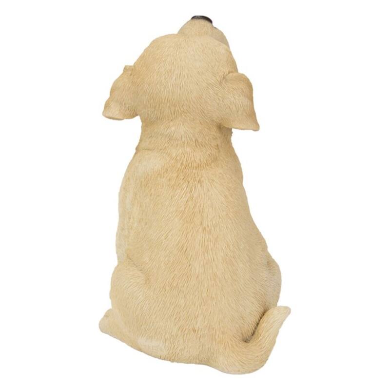 6.75" Howling Labrador Puppy Outdoor Garden Statue