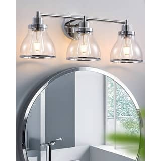 Hermosa Polished Nickel 3-Light Bathroom Vanity Light