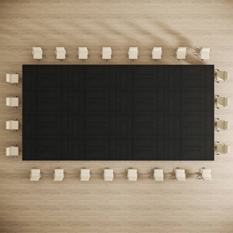 63-Inch Long Wood Conference Table, Simple Meeting Desk for Home Office & Small Team Gatherings