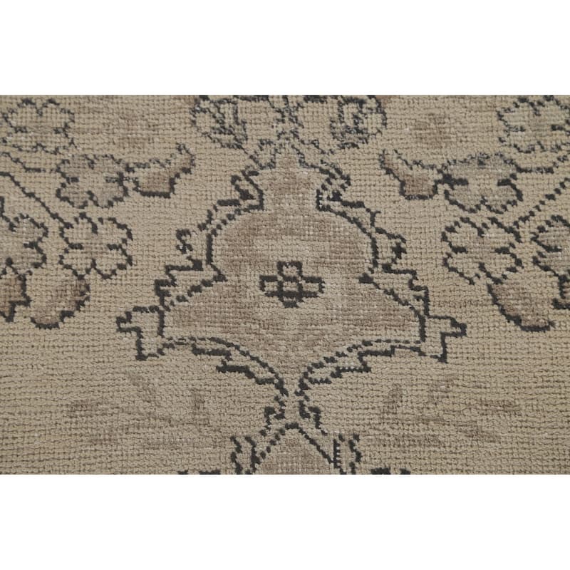 Distressed Tabriz Persian Vintage Rug Handmade Wool Carpet - 6'2"x 9'4"