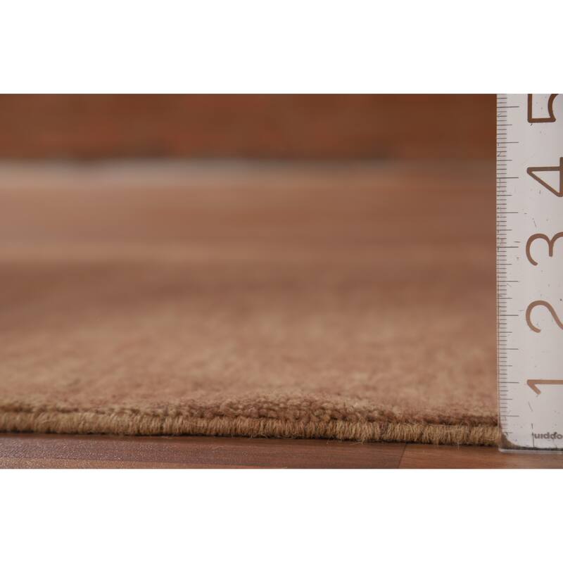 Brown Gabbeh Oriental Runner Rug Hand-Knotted Hallway Wool Carpet - 3'1"x 9'5"