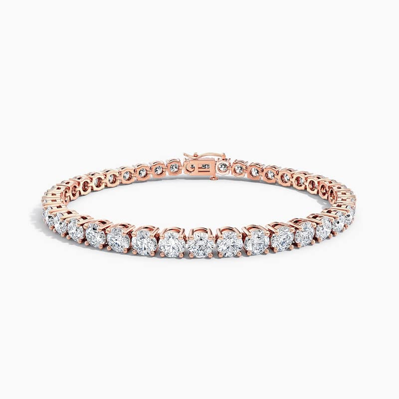 Auriya 14K Gold Lab Grown Round Diamond Tennis Bracelet 10.25 ct. tw. (F-G VS) - Rose - 10.25 ct. tw.