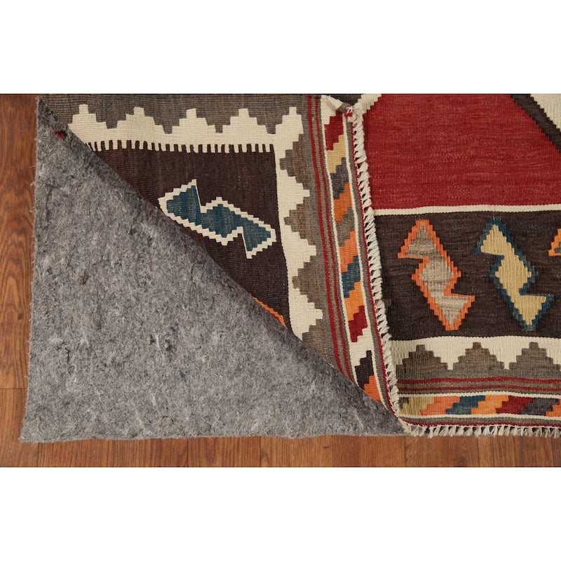 Tribal Kilim Qashqai Persian Vintage Area Rug Handmade Wool Carpet - 4'6"x 7'10"
