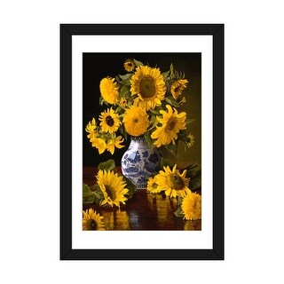 iCanvas "Sunflowers in Blue & White Chinese Vase" by Christopher Pierce ...