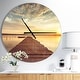 preview thumbnail 8 of 8, Designart 'Sea Pier under Beautiful Cloudscape' Oversized Coastal Wall CLock