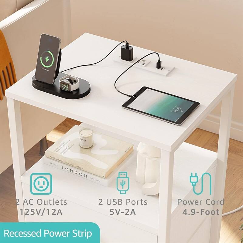 Night Stand with Charging Station