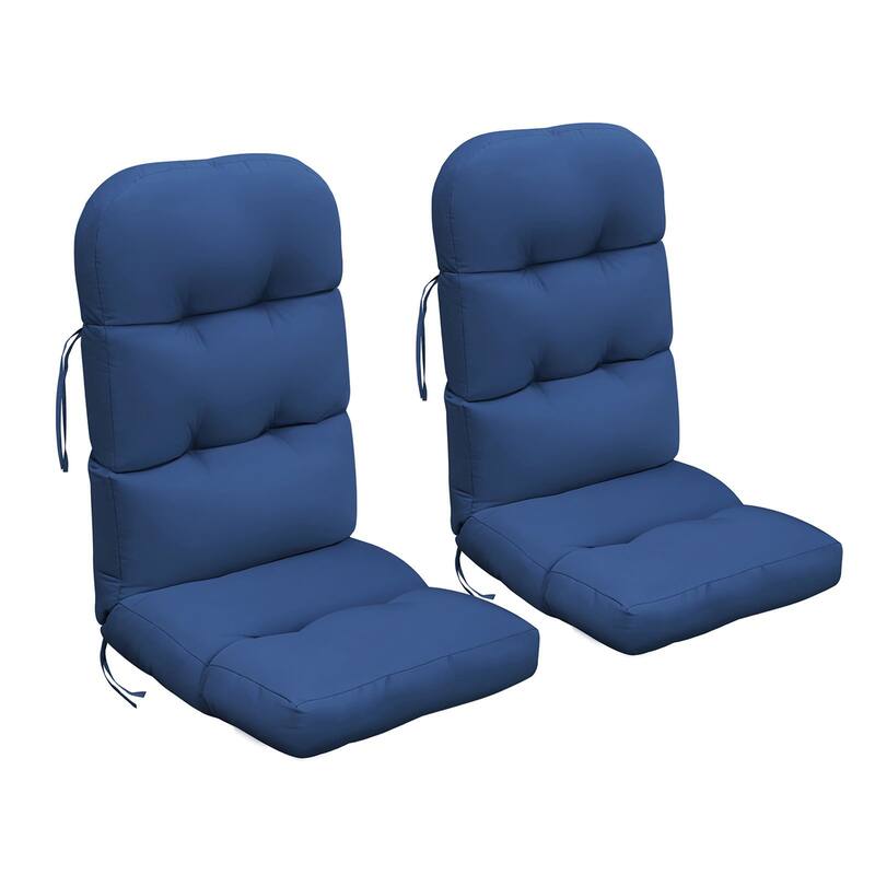 2 PCS Indoor or Outdoor Waterproof Adirondack Chair Seat and Back Cushion - Dark Blue