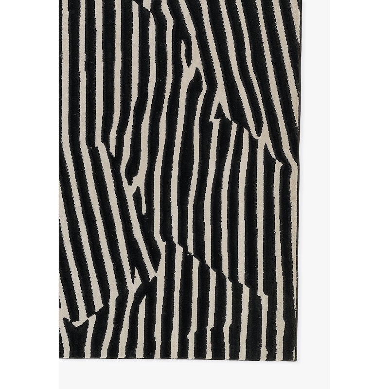 Momeni Xander Contemporary Black Geometric Area Rug