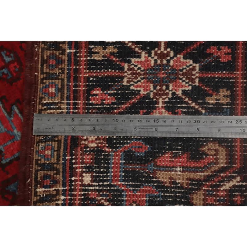Hand Knotted Oriental 100% Wool Carpet Traditional Medallion Red Heriz Area Rug - 9' 5'' X 7' 10''