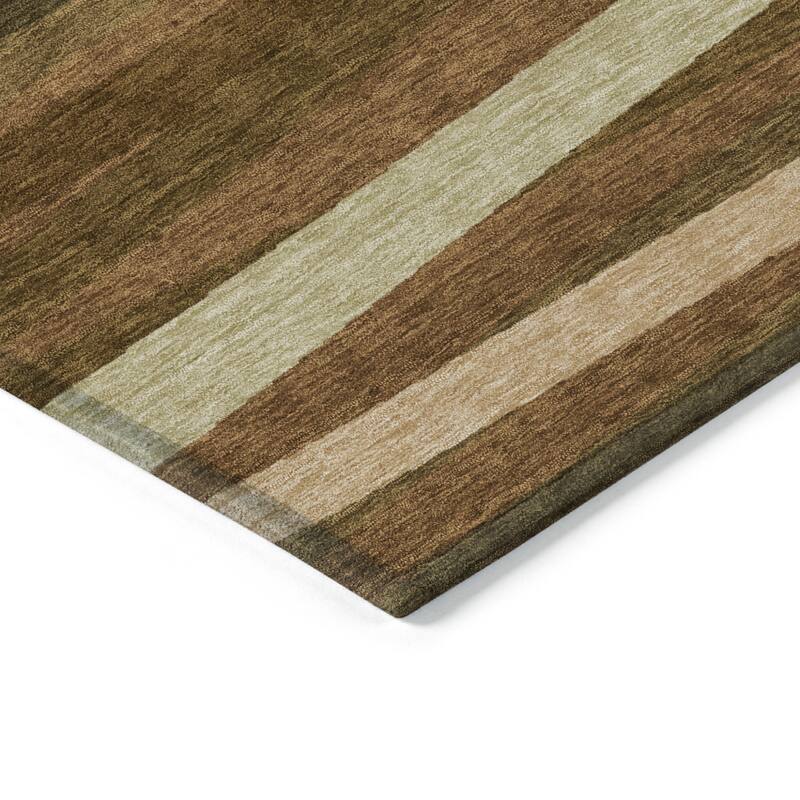 HomeRoots Striped Transitional Rectangle Outdoor Rug