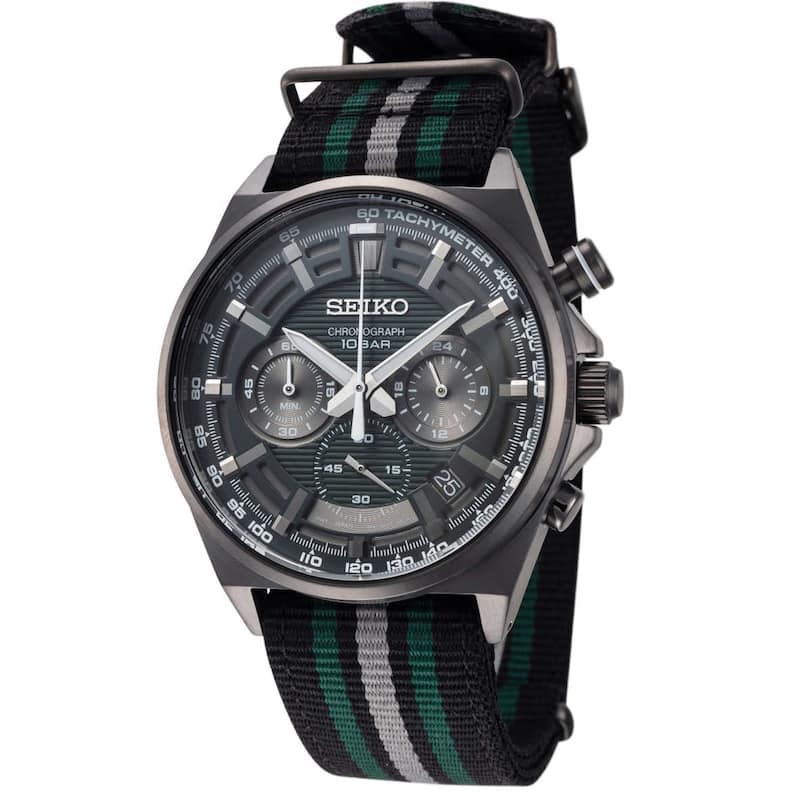 Seiko Men's Classic Green Dial Watch - SSB411P1 - 6 (36)
