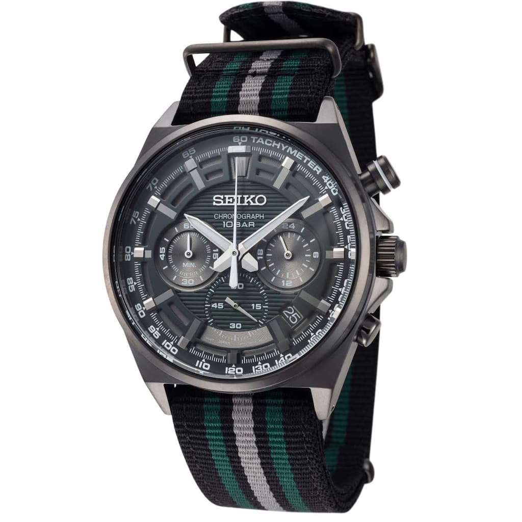 Seiko Men's Classic Green Dial Watch - SSB411P1 - 6 (36)