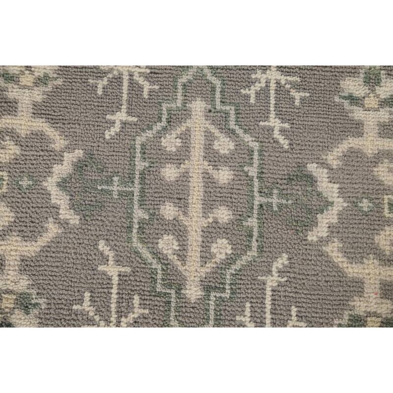 Oushak Oriental Runner Rug Hand-Knotted Wool Carpet - 2'7"x 11'8"