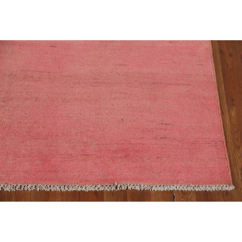 Modern Pink Gabbeh Oriental Area Rug Handmade Wool Carpet - 5'4"x 7'8"
