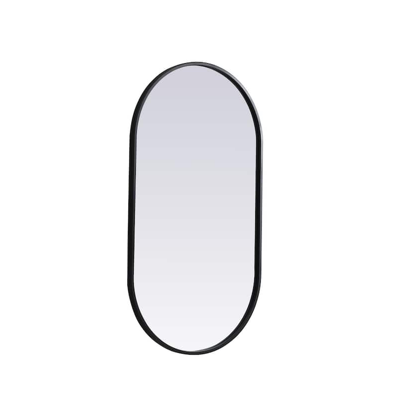 Indigo Home Metal Frame Oval Mirror 20x36 Inch